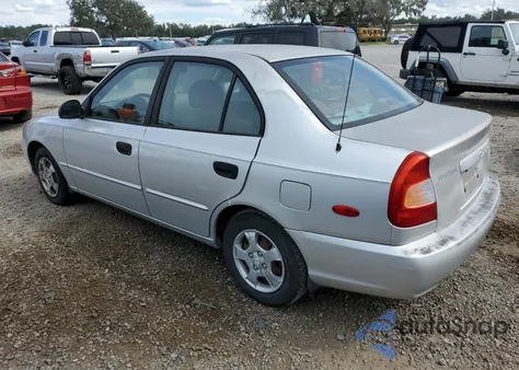 2002 Hyundai Accent Gl from USA, damaged, VIN KMHCG45C12U398748